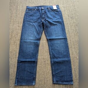 Levis 505 Jeans Mens 40 x 32 Straight Leg Regular Fit Dark Wash Denim